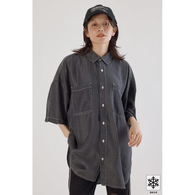 BLK | クールデニムビッグシャツ | RODEO CROWNS WIDE BOWL