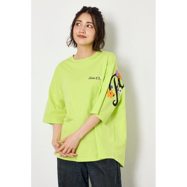 フラワースクリプトロゴ5分袖Tシャツ | RODEO CROWNS WIDE BOWL | 詳細画像20 