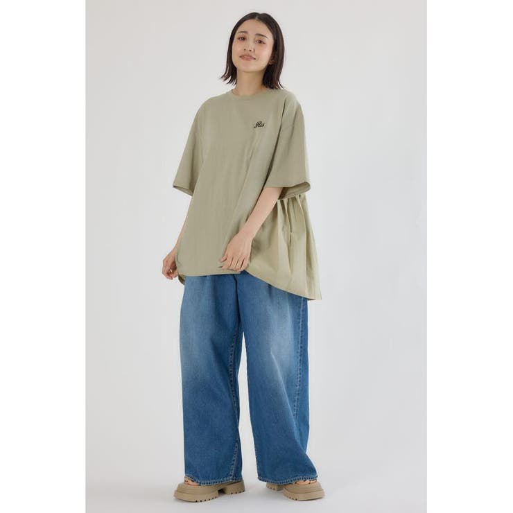 バックギャザードッキングTシャツ[品番：BJLW0030601]｜RODEO