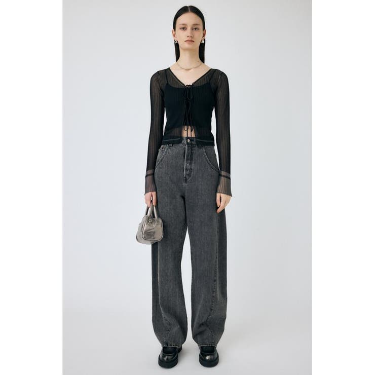 FRONT TIE シアーカーディガン | MOUSSY OUTLET | 詳細画像3 