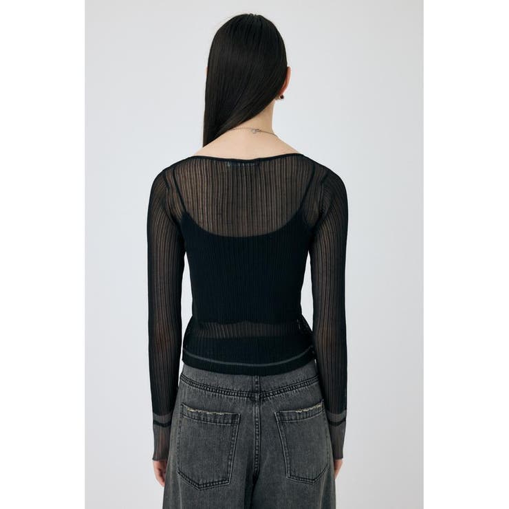 FRONT TIE シアーカーディガン | MOUSSY OUTLET | 詳細画像7 
