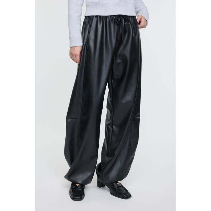 F/LEATHER JOGGER パンツ | MOUSSY OUTLET | 詳細画像1 