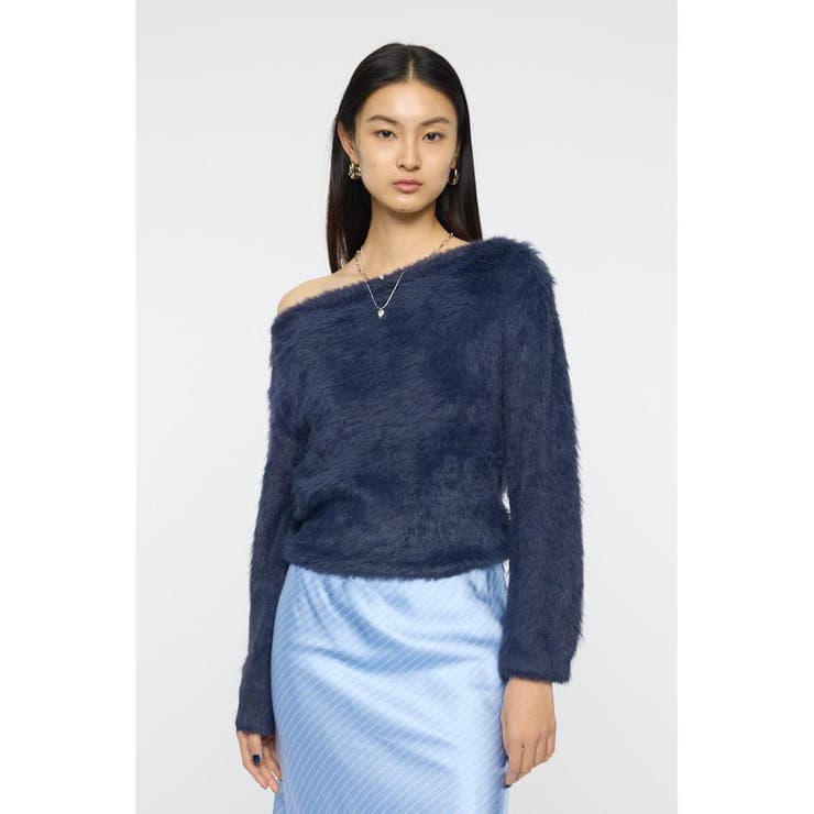 FAUX FUR KNIT CROP トップス | MOUSSY OUTLET | 詳細画像8 