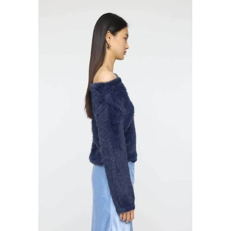 FAUX FUR KNIT CROP トップス | MOUSSY OUTLET | 詳細画像10 