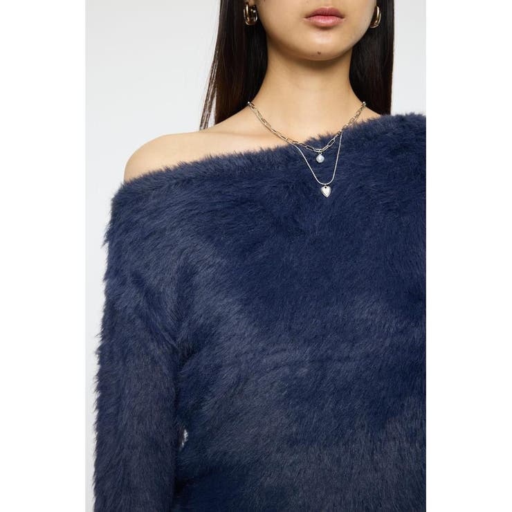 FAUX FUR KNIT CROP トップス | MOUSSY OUTLET | 詳細画像12 