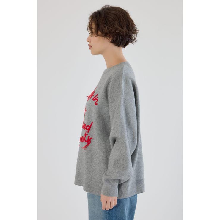 Frayed Lettering ニットトップス | RODEO CROWNS WIDE BOWL | 詳細画像20 
