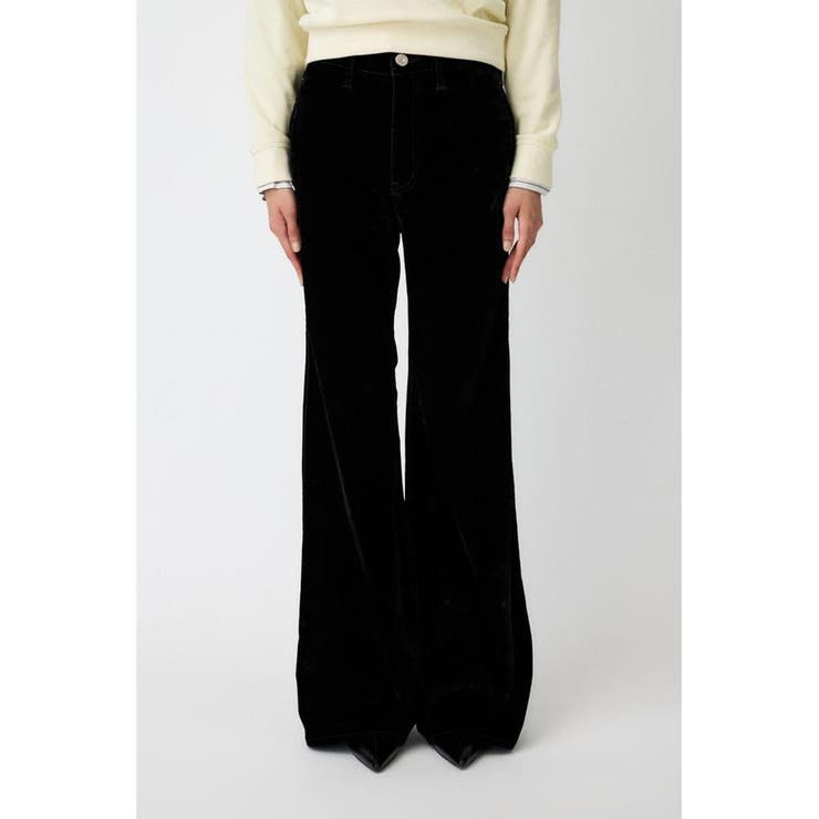BLK | VELVET LONG LEG フレア | MOUSSY OUTLET