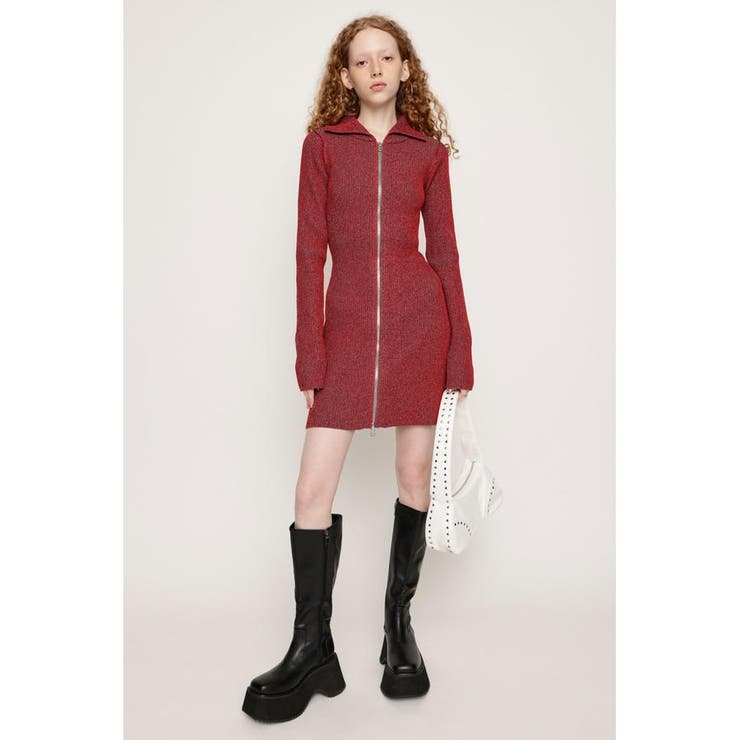 FRONT ZIP BI COLOR ショートワンピース | SLY OUTLET | 詳細画像1 