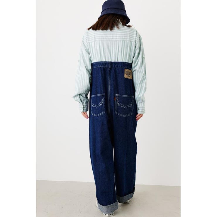 DENIM リメイクライク オールインワン[品番：BJLW0026298]｜RODEO