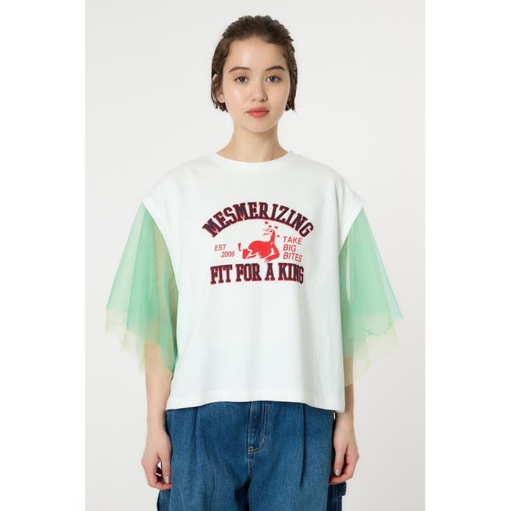 チュールスリーブカレッジTシャツ | RODEO CROWNS WIDE BOWL | 詳細画像7 