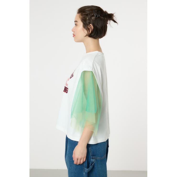 チュールスリーブカレッジTシャツ | RODEO CROWNS WIDE BOWL | 詳細画像8 