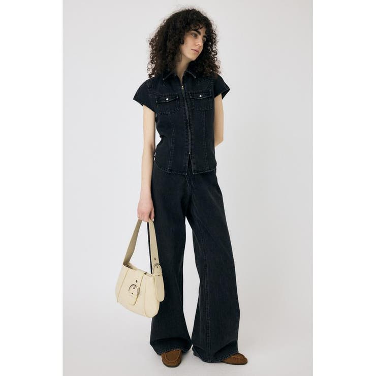 CAP SLEEVE デニムシャツ | MOUSSY OUTLET | 詳細画像1 
