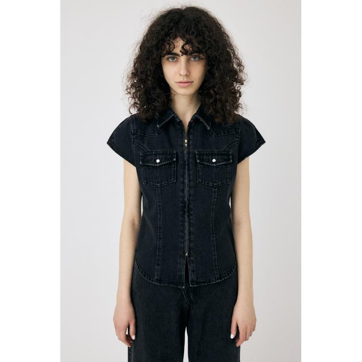 CAP SLEEVE デニムシャツ | MOUSSY OUTLET | 詳細画像5 