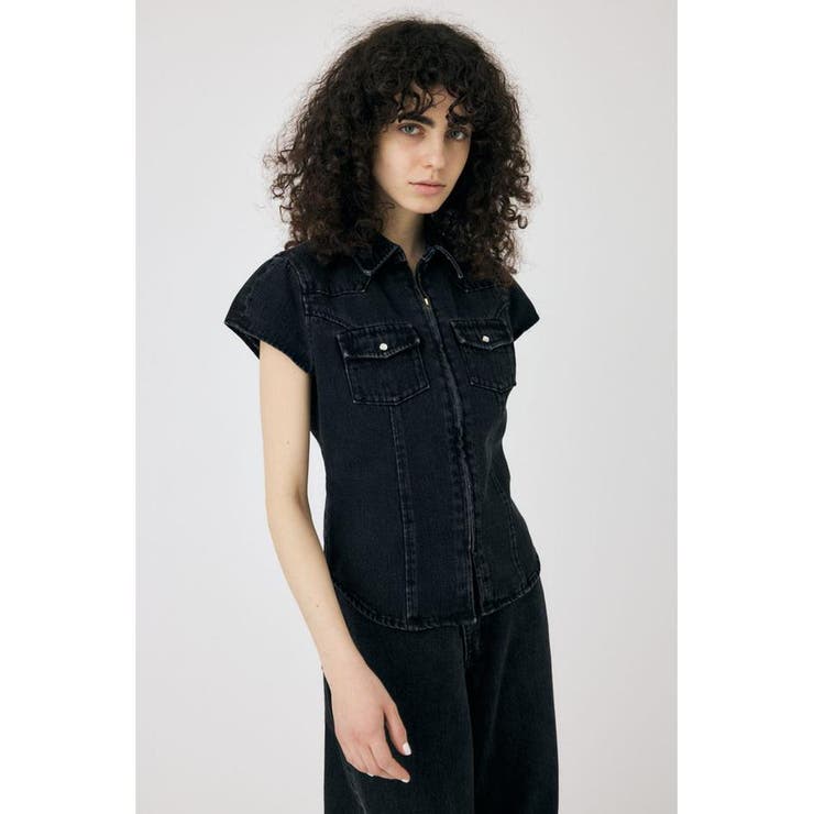 CAP SLEEVE デニムシャツ | MOUSSY OUTLET | 詳細画像5 