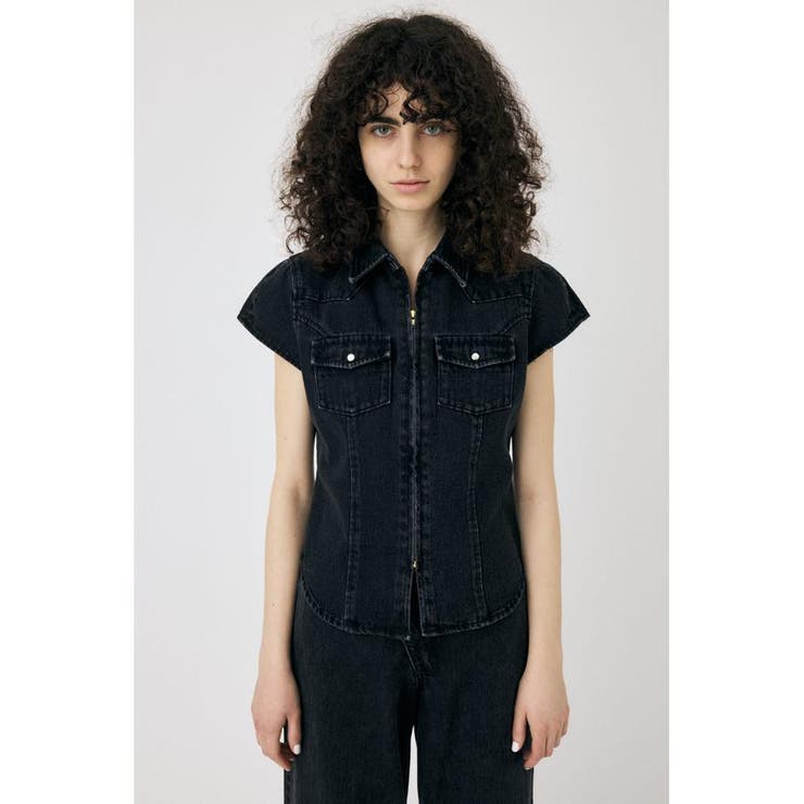 CAP SLEEVE デニムシャツ | MOUSSY OUTLET | 詳細画像6 