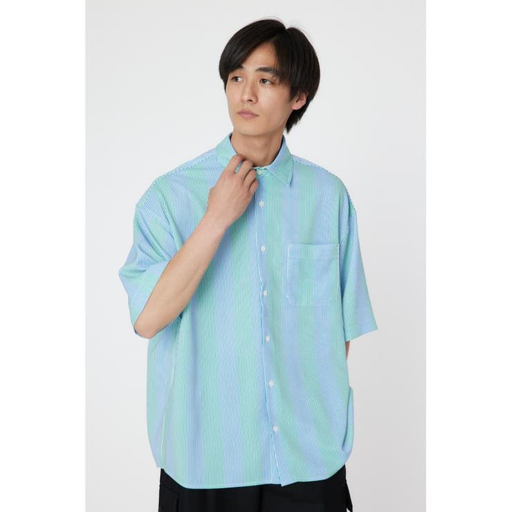 柄BLU5 | マルチストライプシャツ | RODEO CROWNS WIDE BOWL