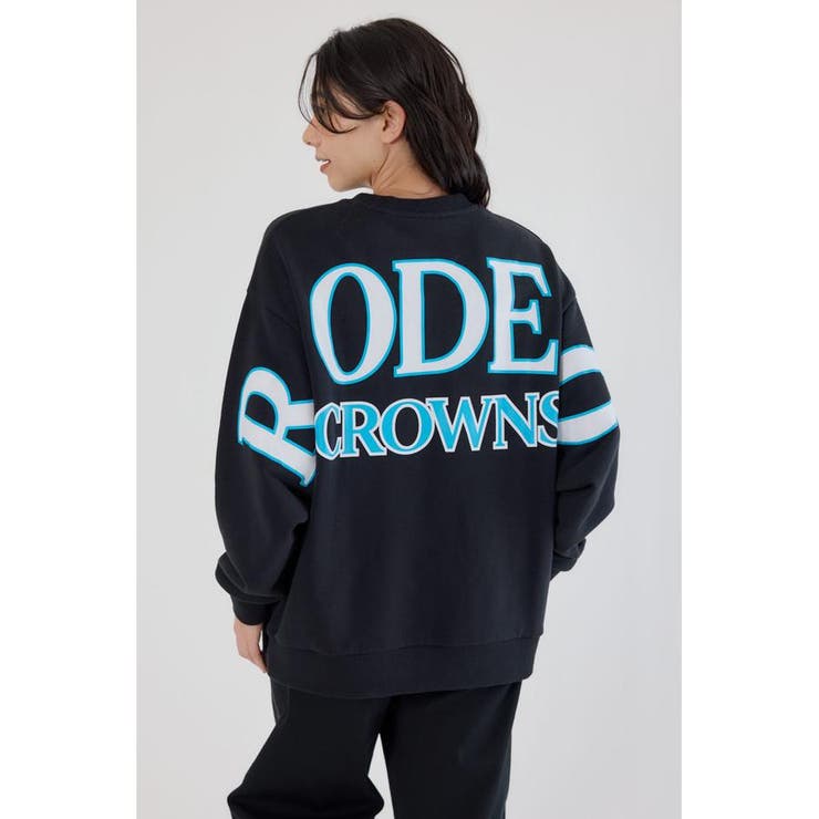 BLK | カラーアウトラインロゴスウェット | RODEO CROWNS WIDE BOWL