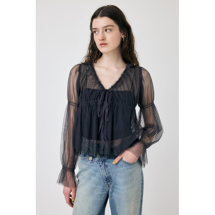 GRY | TULLE LAYERED トップス | MOUSSY OUTLET