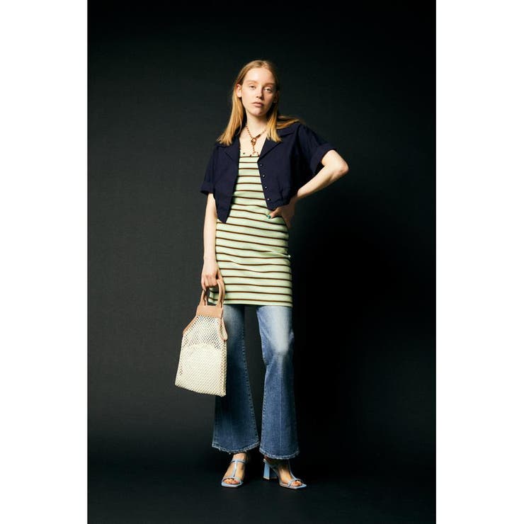 moussy マウジー STRIPED MINI ドレス - キャミソール