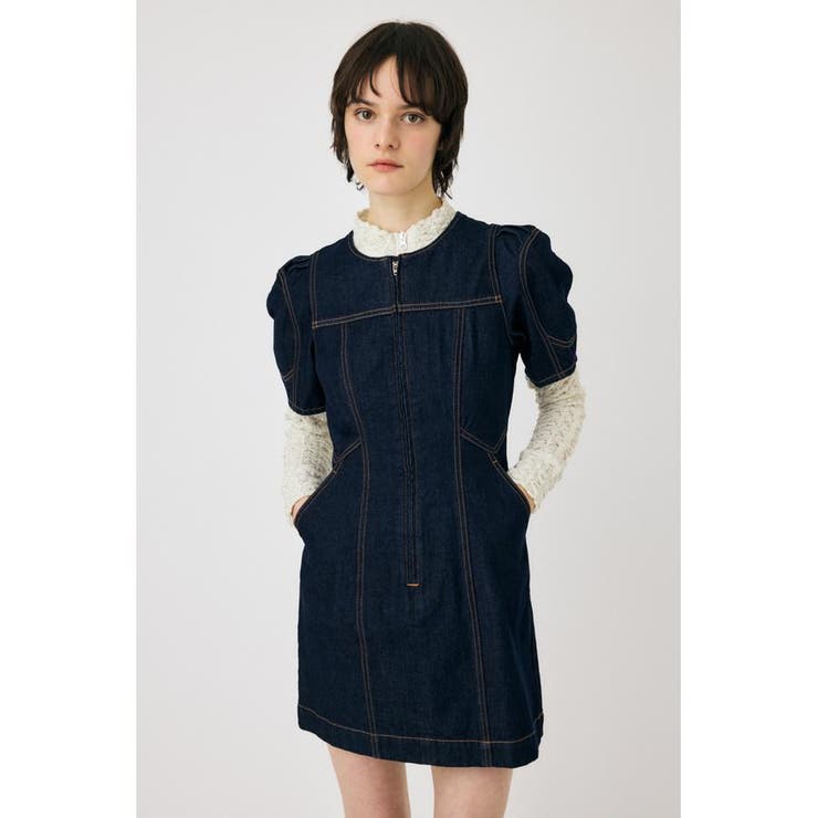 FRONT ZIP MINI ドレス | MOUSSY OUTLET | 詳細画像12 