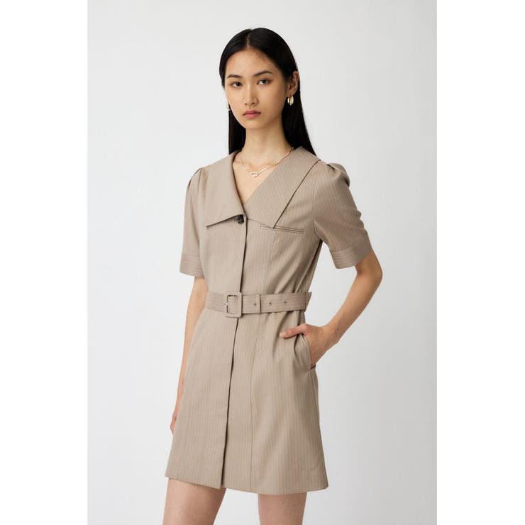 BIG COLLAR MINI ドレス | MOUSSY OUTLET | 詳細画像4 