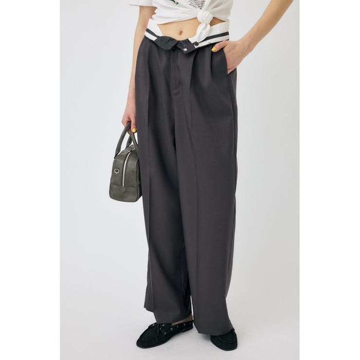 GRY | TUCK トラウザーズ | MOUSSY OUTLET