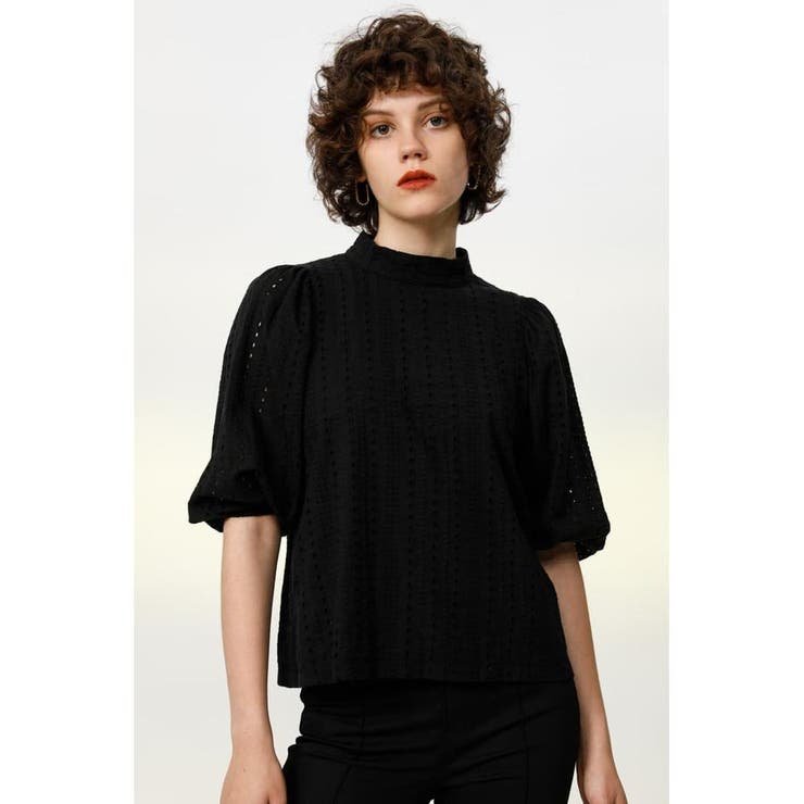 PUFF SLEEVE COTTON LACE トップス[品番：BJLW0020664]｜SLY
