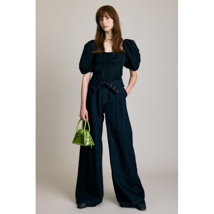 OPEN NECK GATHER ブラウス | MOUSSY OUTLET | 詳細画像2 