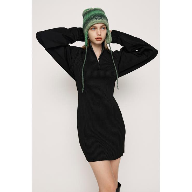 ZIP UP POLY 2P ショートワンピース | SLY OUTLET | 詳細画像2