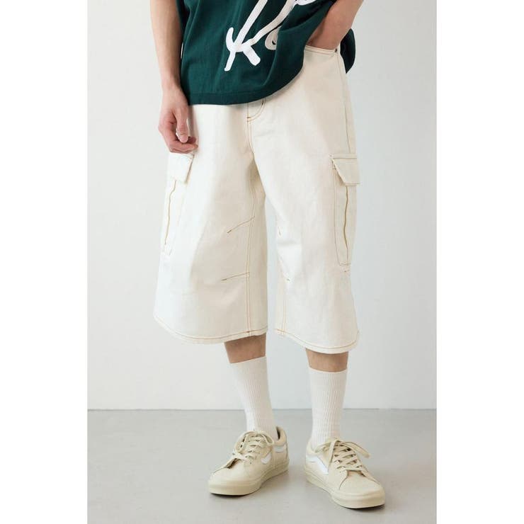 O/WHT1 | デニムバミューダカーゴパンツ | RODEO CROWNS WIDE BOWL