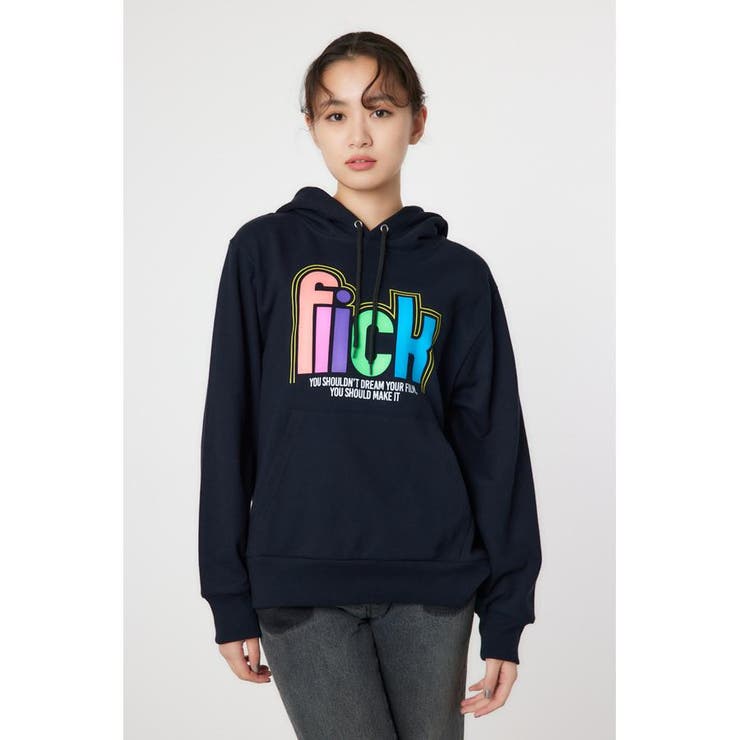 BLK | Neon Color Print パーカー | RODEO CROWNS WIDE BOWL