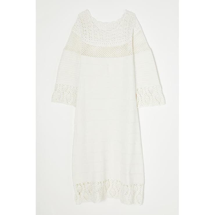 FLARE SLEEVE CROCHET ドレス | MOUSSY OUTLET | 詳細画像3 