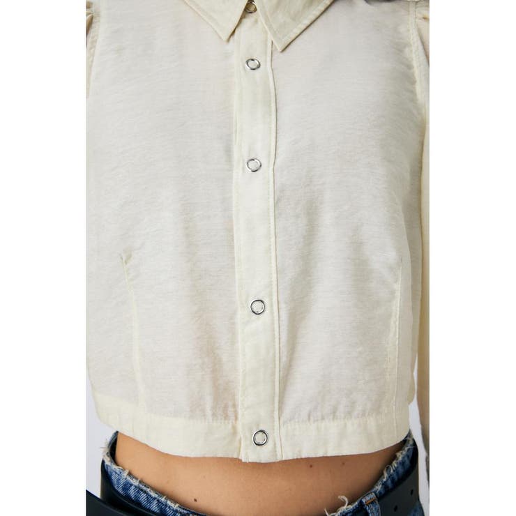 SHEER CROPPED シャツ | MOUSSY OUTLET | 詳細画像8