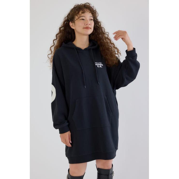 フェイクレザーパッチパーカーワンピース | RODEO CROWNS WIDE BOWL | 詳細画像6 