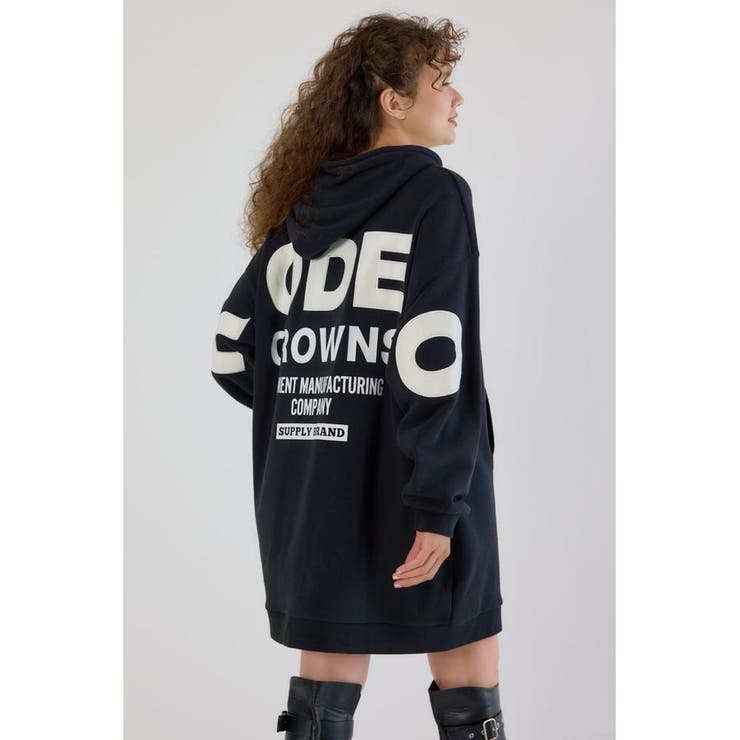 フェイクレザーパッチパーカーワンピース | RODEO CROWNS WIDE BOWL | 詳細画像7 