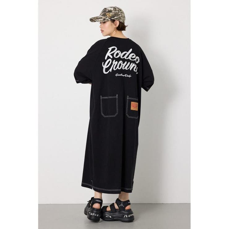 BLK | ラグランステッチワンピース | RODEO CROWNS WIDE BOWL