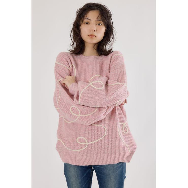 Embroideryラインロゴニットトップス | RODEO CROWNS WIDE BOWL | 詳細画像27 