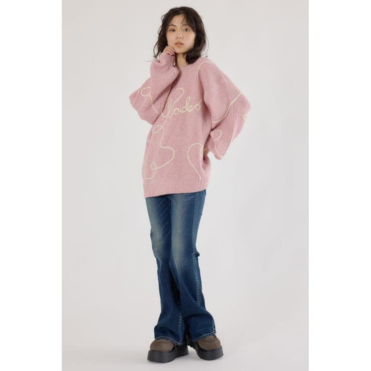 Embroideryラインロゴニットトップス | RODEO CROWNS WIDE BOWL | 詳細画像30 