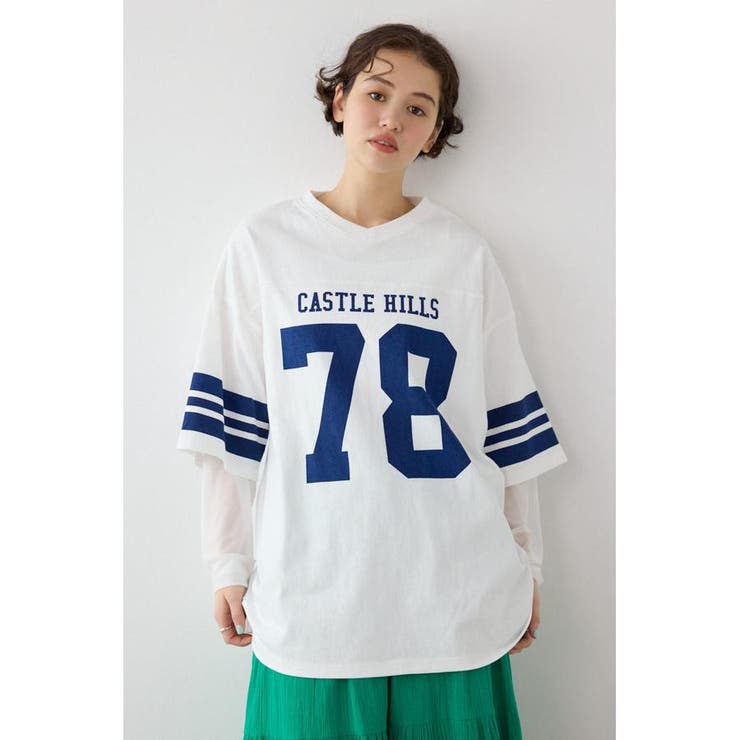 O/WHT1 | チュールレイヤードナンバートップス | RODEO CROWNS WIDE BOWL