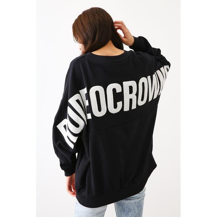 アニマルフェイクファーアップリケスウェットトップス（スウェット