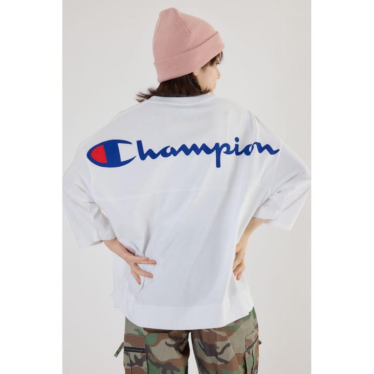 WHT | Champion Vネック7分袖トップス | RODEO CROWNS WIDE BOWL