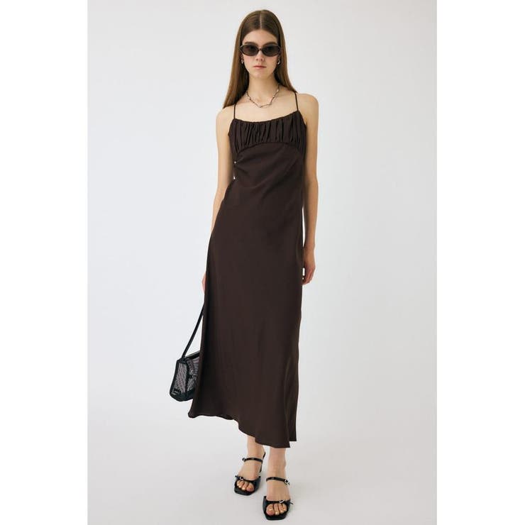 BRN | DRAWSTRING STRAP SLIP ドレス | MOUSSY OUTLET