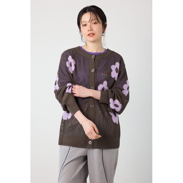 C.GRY | 2WAYフラワーニットトップス | RODEO CROWNS WIDE BOWL