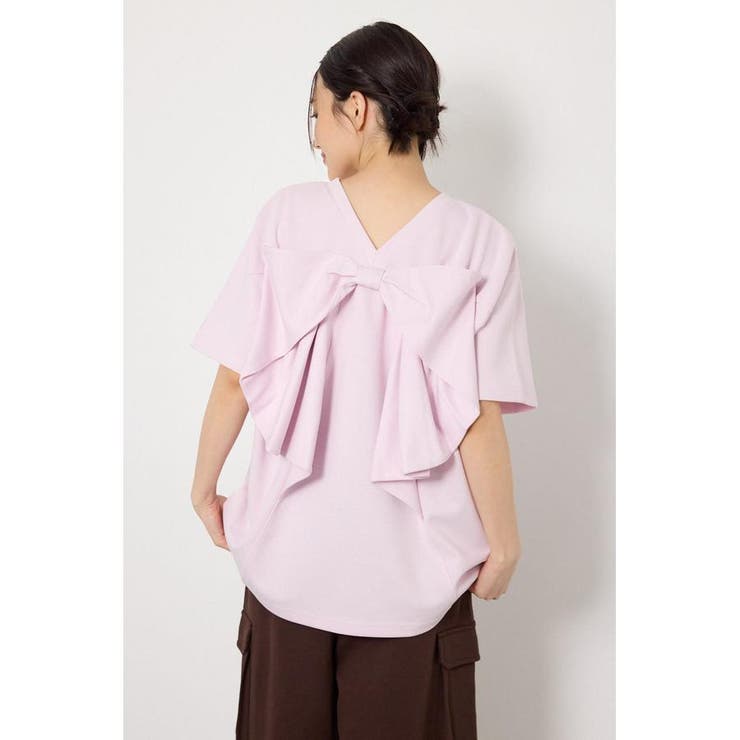 L/PNK1 | ビッグリボン2WAY Tシャツ | RODEO CROWNS WIDE BOWL