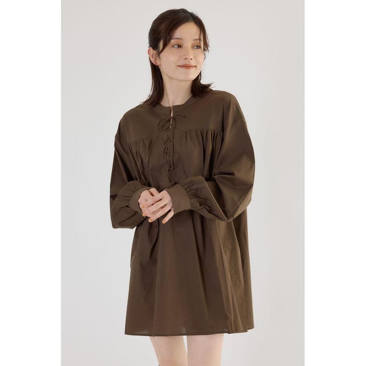 BRN | レースアップ2WAYブラウス | RODEO CROWNS WIDE BOWL