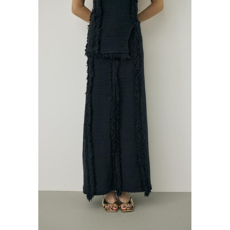 ツイードニットスカート オーガニックコットン使用 | MOUSSY OUTLET | 詳細画像1 
