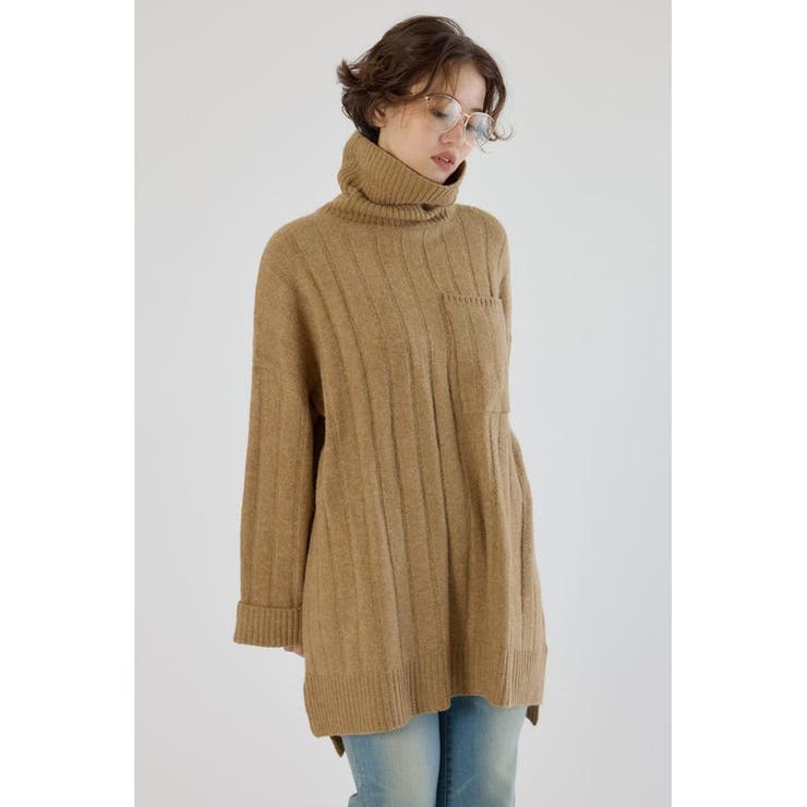 BRN | ビッグポケットニットワンピース | RODEO CROWNS WIDE BOWL