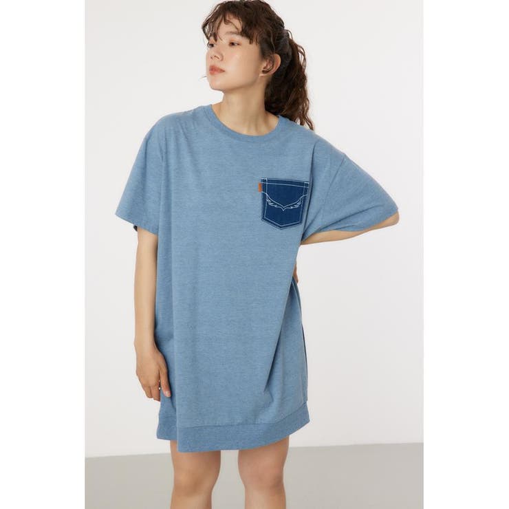 Oblong Logo デニムアップリケTワンピース | RODEO CROWNS WIDE BOWL | 詳細画像20 