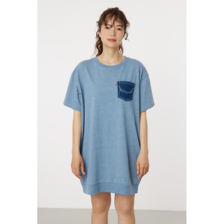 Oblong Logo デニムアップリケTワンピース | RODEO CROWNS WIDE BOWL | 詳細画像22 