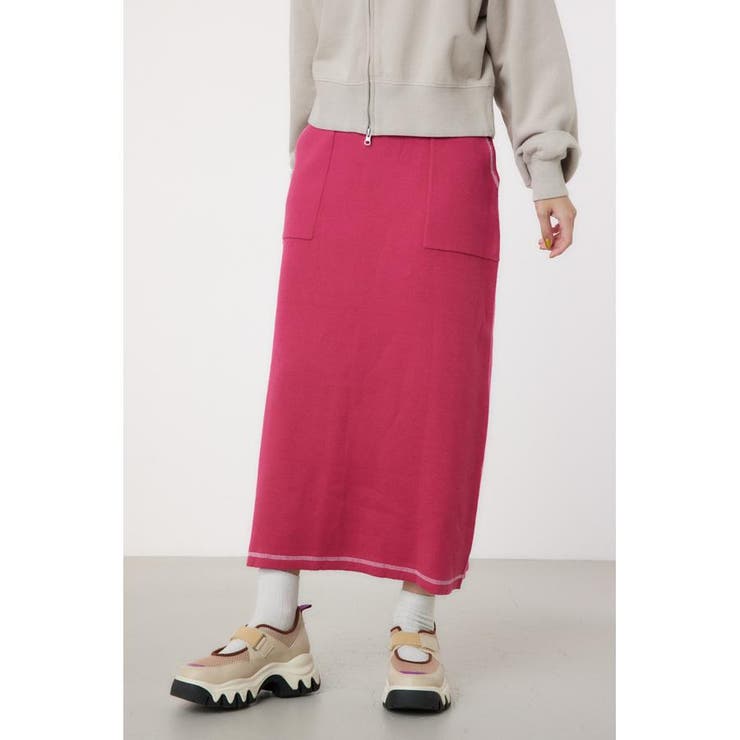 スウェットライクカラーステッチニットスカート | RODEO CROWNS WIDE BOWL | 詳細画像19 